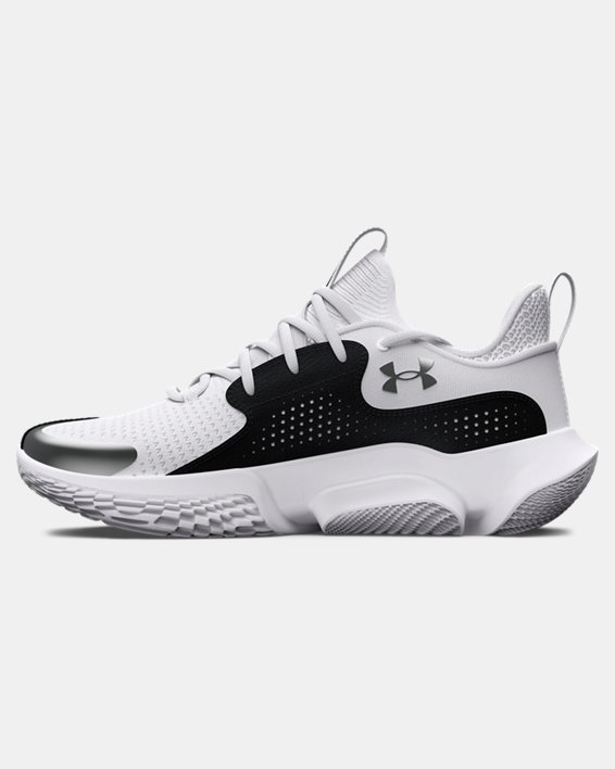 Unisex UA Flow FUTR X 3 Basketball Shoes in White image number 1